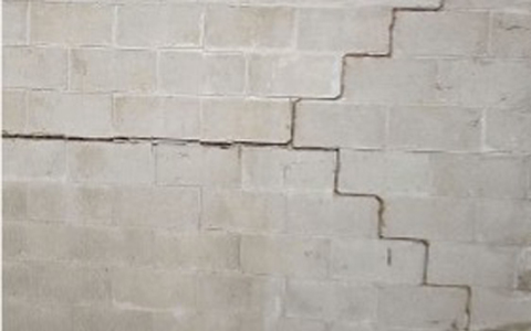 Cracked structural wall