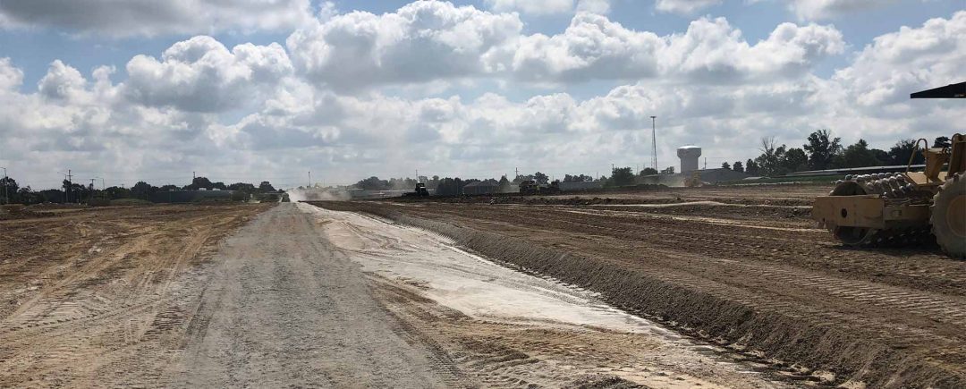 Machines working soil on a jobsite