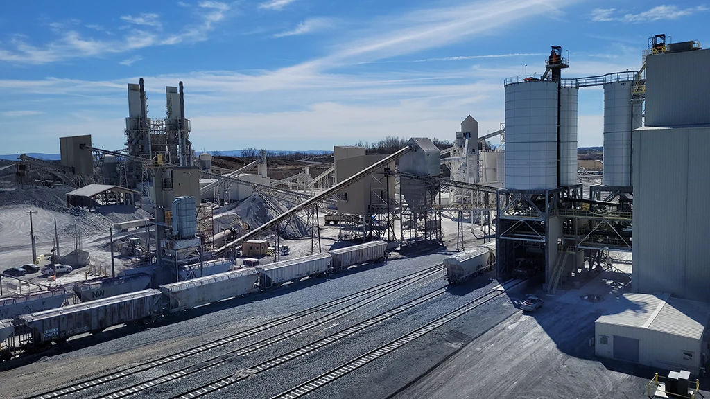 Aerial view of Carmeuse Winchester Operation