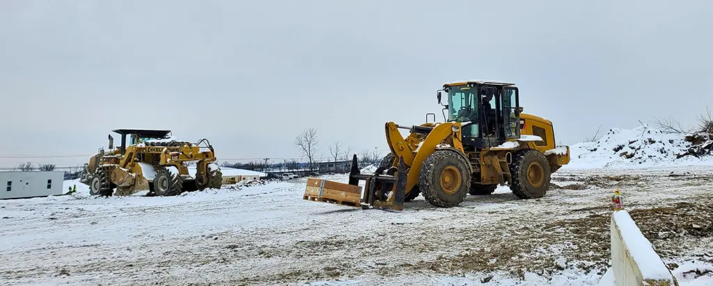 CWL Banner copy Quicklime applied to worksite in the winter
